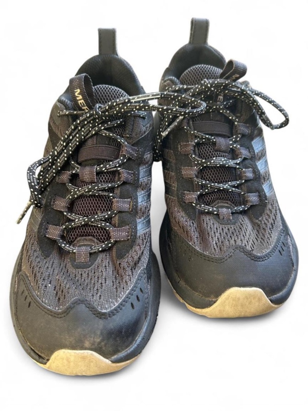 Merrell Black Athletic Trail Shoes with Tan Accents